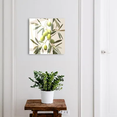Armoire à clés décorative Une branche avec des oliviers