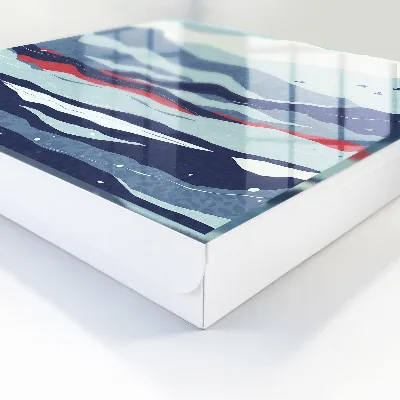 Armoire à clés design Vagues bleues