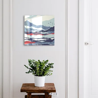 Armoire à clés design Vagues bleues