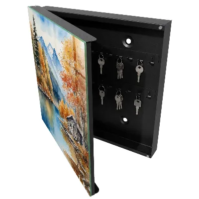 Armoire à clés décorative Automne en montagne