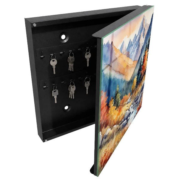 Armoire à clés décorative Montagnes d'automne