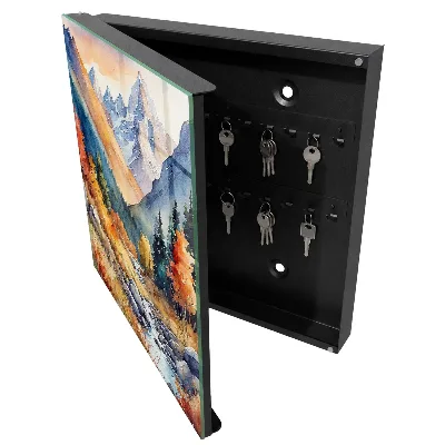 Armoire à clés décorative Montagnes d'automne