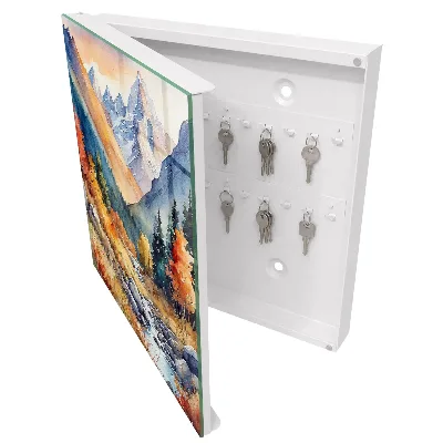 Armoire à clés décorative Montagnes d'automne
