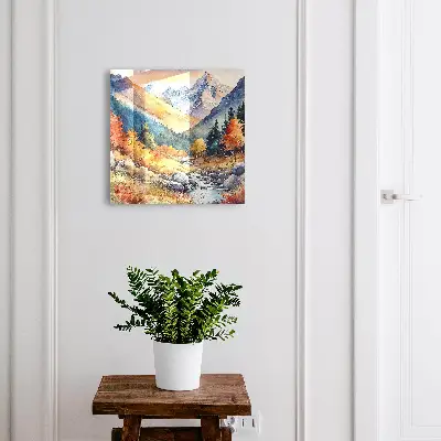 Armoire à clés décorative Montagnes d'automne