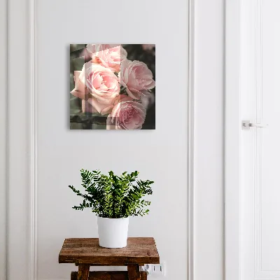 Boîte à clés murale décorative Roses roses