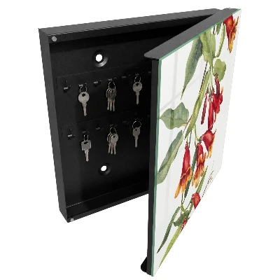 Armoire à clés décorative Fleurs rouges
