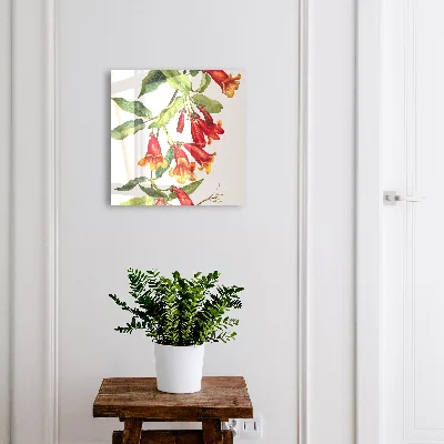 Armoire à clés décorative Fleurs rouges