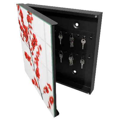 Armoire à clés design Baies rouges