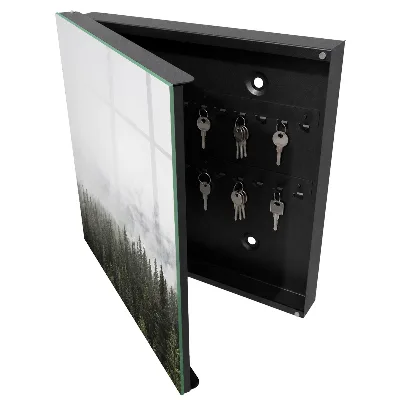 Armoire à clés décorative Pins brumeux