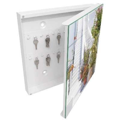 Boîte à clés murale décorative Escaliers avec plantes