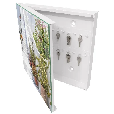 Boîte à clés murale décorative Escaliers avec plantes