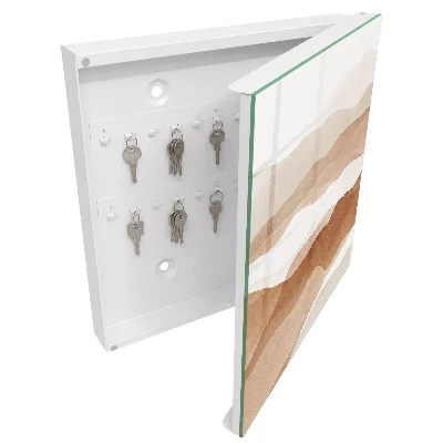 Armoire à clés design Vagues pastel