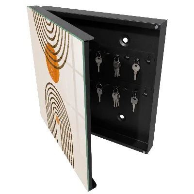 Armoire à clés design Géométrie rétro