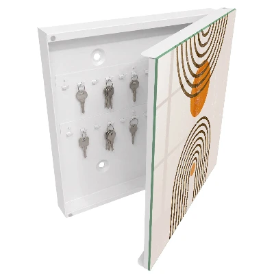 Armoire à clés design Géométrie rétro