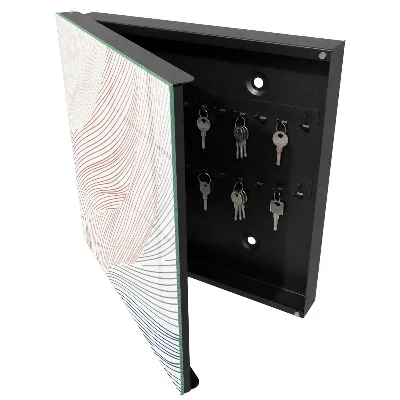 Armoire à clés décorative Lignes ondulées