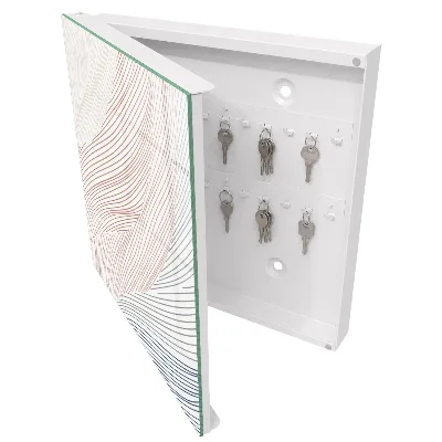 Armoire à clés décorative Lignes ondulées