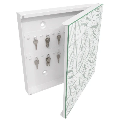 Armoire à clés décorative Motif de feuilles