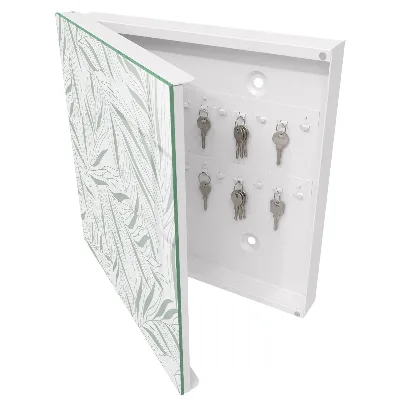 Armoire à clés décorative Motif de feuilles