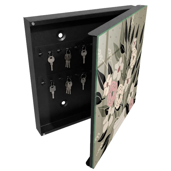 Armoire à clés design Composition florale