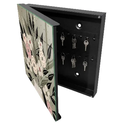 Armoire à clés design Composition florale