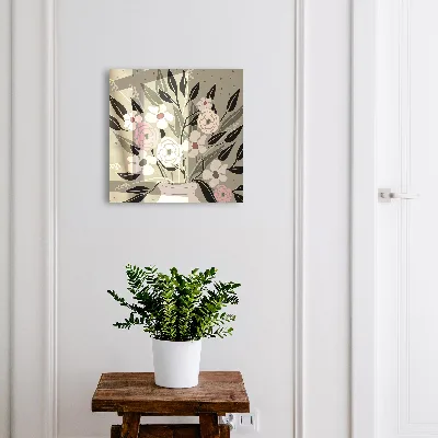 Armoire à clés design Composition florale