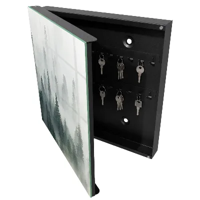 Armoire à clés décorative Forêt brumeuse