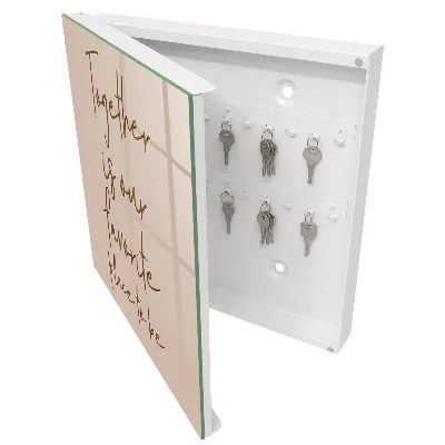 Armoire à clés design L'inscription « Ensemble, c'est notre endroit préféré »