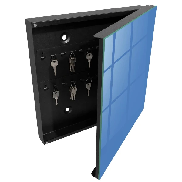 Armoire à clés design Couleur bleue