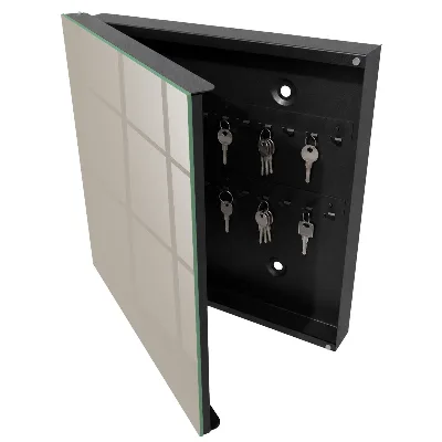 Armoire à clés design Gris chaud