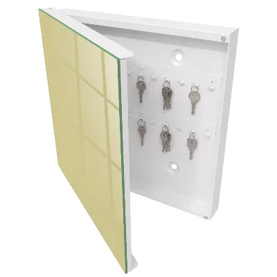 Boîte à clés murale décorative Jaune pastel
