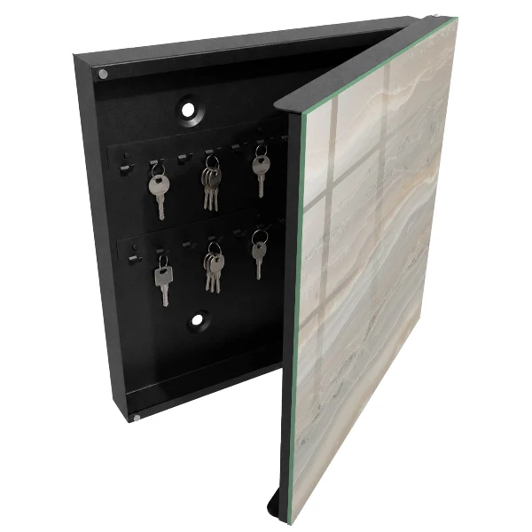 Armoire à clés décorative Ondulations beiges