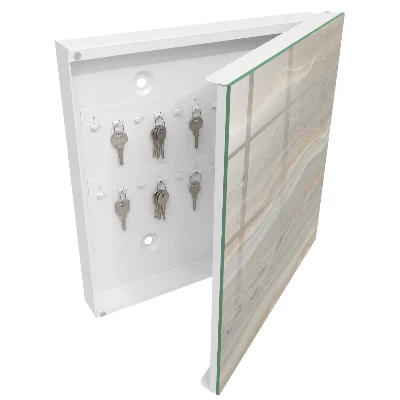 Armoire à clés décorative Ondulations beiges