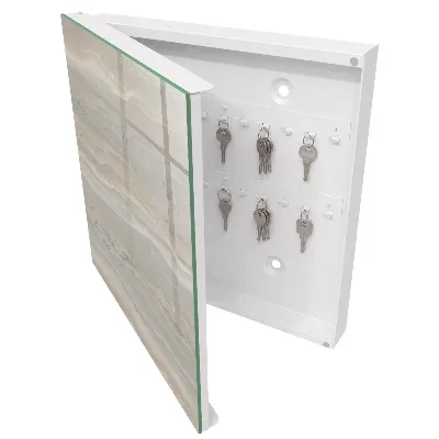 Armoire à clés décorative Ondulations beiges