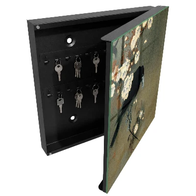 Armoire à clés design Ohara Koson Le Corbeau et les Cerisiers en Fleurs