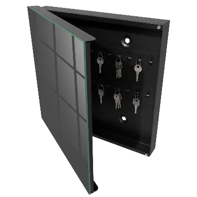 Armoire à clés design Gris foncé