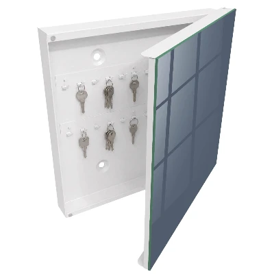 Armoire à clés décorative Gris froid