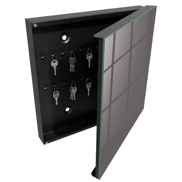 Armoire à clés décorative Gris foncé