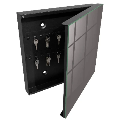 Armoire à clés décorative Gris foncé