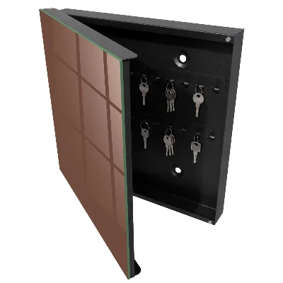 Armoire à clés design Couleur brune