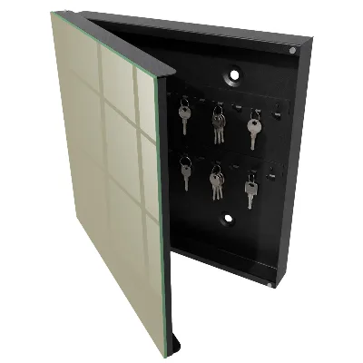 Armoire à clés décorative Crème foncée