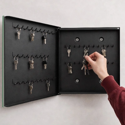 Armoire à clés décorative Crème foncée