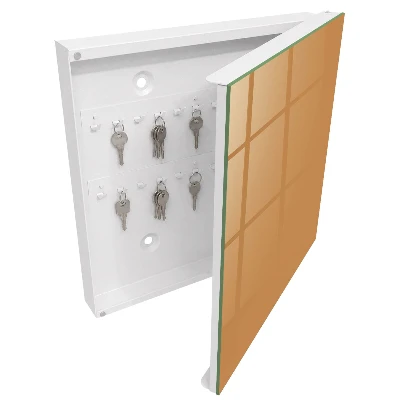 Boîte à clés murale décorative Orange terne