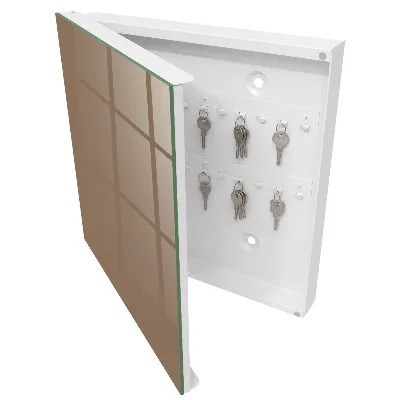 Armoire à clés design Gris jauni