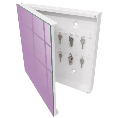 Boîte à clés murale décorative Violet clair