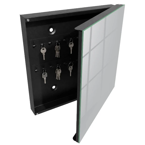 Armoire à clés design Gris lisse