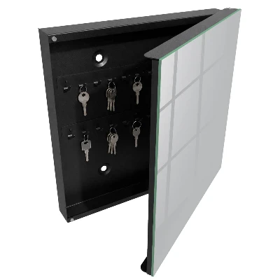 Armoire à clés design Gris lisse