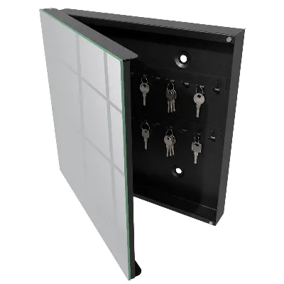Armoire à clés design Gris lisse