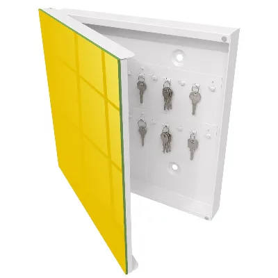 Armoire à clés décorative Jaune intense