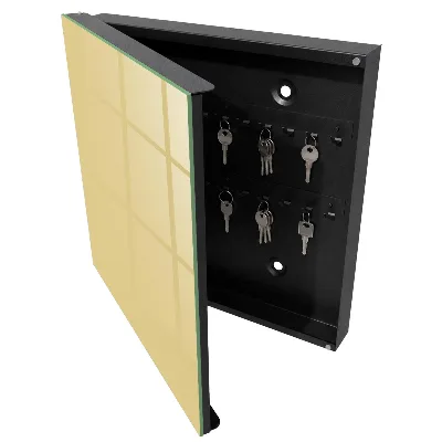 Armoire à clés design Jaune beige