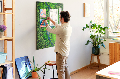 Tableau de liège Rivière dans la forêt